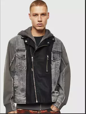 Buy Diesel Men's D-LOSTY Man: Patchwork Jacket With Sleeveless Hoodie Jacket £690 • 185£