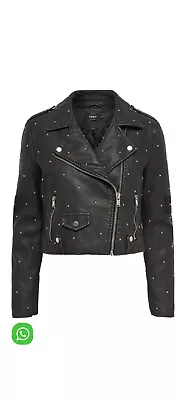 Buy ONLY Faux Leather Womens Biker Jacket • 34.99£