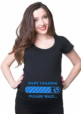Buy Baby Loading Maternity T Shirts Tee T-Shirt  Mom Funny Maternity Baby Shower • 21.22£
