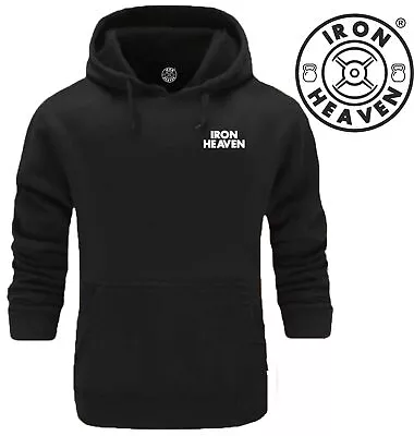 Buy Iron Heaven Hoodie Pocket Gym Clothing Bodybuilding Training Workout Boxing Top • 19.99£