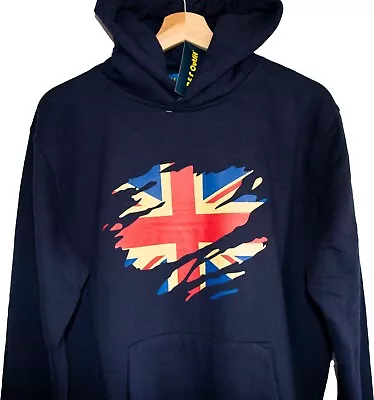 Buy High Quality Hoodies With Union Jack Flag Navy Blue Grey Men Women Boy Girl UK • 15.98£