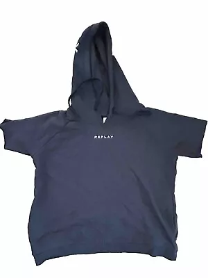 Buy Bnwot Replay Shirt Sleev Hoodie Sz XL Dark Grey  • 25£