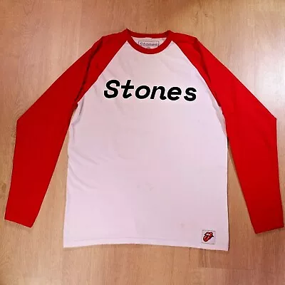 Buy The Rolling Stones Mens Large Long Sleeve T Shirt White Red Official Merch 2017 • 41.10£