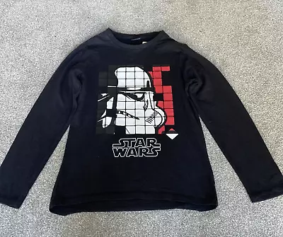Buy Star Wars T-Shirt From NEXT Boys Age 9 Storm Trooper Long Sleeve • 2.50£