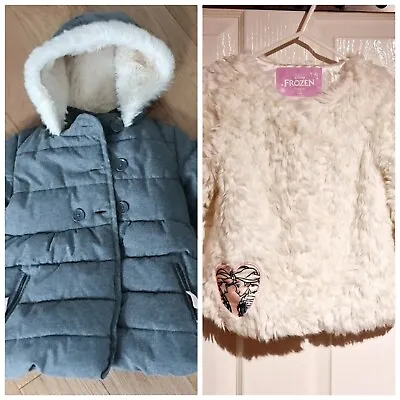 Buy Disney Frozen / M&S Winter Bundle Coat Jacket Girls Age 3-4 • 10£