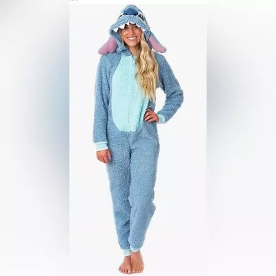 Buy New Disney LILO & STITCH Costume Cosplay Jumpsuit Adult Sherpa Pajamas Size M • 26.46£