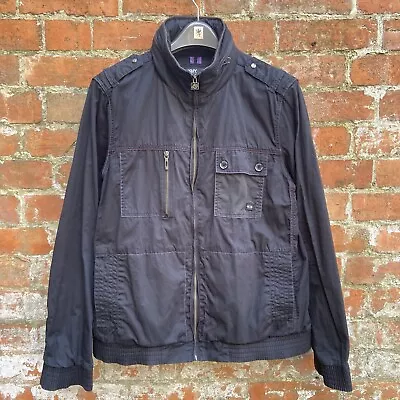 Buy Oakley Military Jacket Men’s Large Slim Fit Concealed Hood Motorcycle Black • 49.99£