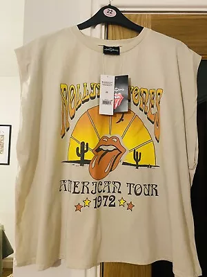 Buy Women’s Rolling Stones American Tour 1972 T Shirt Size 22 George New With Tags • 2.99£
