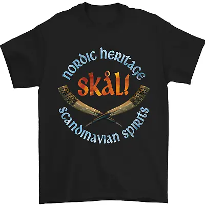 Buy Skal The Vikings Alcohol Beer Nordic Odin Mens T-Shirt 100% Cotton • 7.99£