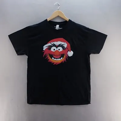 Buy Disney T Shirt Large Black Graphic Print Santa Elmo Sesame Street Mens • 17.14£