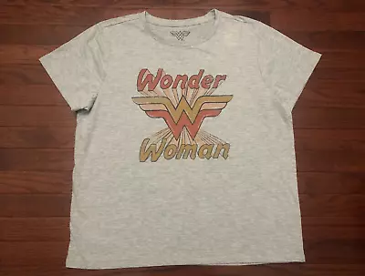 Buy New Womens Wonder Woman T Shirt Ladies Xl Gray Red Gold Dc Comics Superhero Nwt • 14.20£