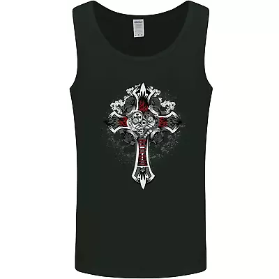 Buy Steampunk Cross Gothic Heavy Metal Biker Mens Vest Tank Top • 10.49£