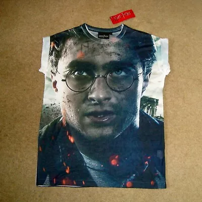 Buy Women's HARRY POTTER Official T-Shirt BNWT Size 10 Top Tee The Deathly Hallows 2 • 9.79£