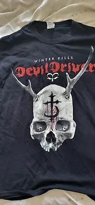 Buy Devildriver UK European Tour T-shirt 2014 Winter Kills Rare • 4£