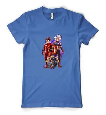 Buy Japanese Anime Vegeta Goku Vs Avengers Mashup  Personalised Adult Unisex T Shirt • 14.49£
