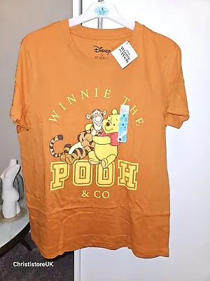 Buy 🧡New Disney Winnie The Pooh Orange T-shirt Top Women's/Girls BNWT Size S UK 🧡 • 12.99£