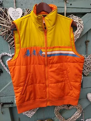 Buy Stranger Things Orange And Yellow Medium Men’s Vest Zip Up Gilet • 9.99£