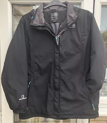 Buy Karrimor Weathertite Black Hooded Waterproof Jacket Size UK 14 • 4£