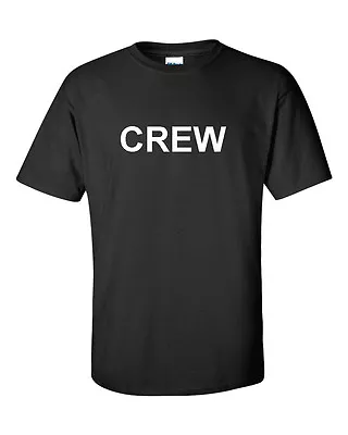 Buy CREW T Shirt - Black Tee For Stage Staff, Management, Roadies, Sound Engineer • 10£
