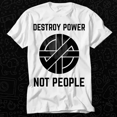 Buy Vintage Punk Rock Destroy Power Not People T Shirt 393 • 6.35£