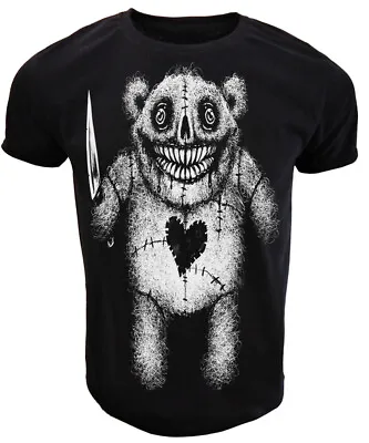 Buy Evil Teddy T Shirt Mens Womens Gothic Rock Punk Goth Alternative Tee Gift • 11.95£