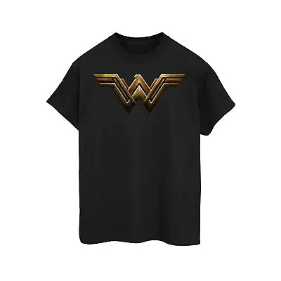 Buy Wonder Woman Womens/Ladies Logo Cotton Boyfriend T-Shirt BI627 • 22.19£