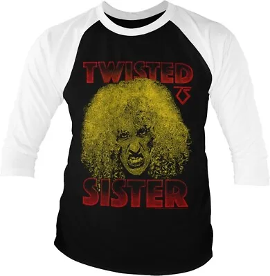 Buy Twisted Sister Dee Snider Baseball 3/4 Sleeve Tee T-Shirt White-Black • 31.05£