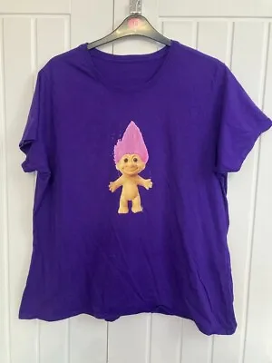 Buy XL Purple Troll Doll T Shirt 90s Dress Up Top • 16£