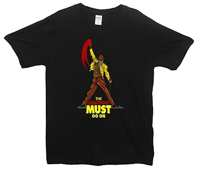 Buy Freddy Krueger / Freddie Mercury The Nightmare Must Go On Printed T-Shirt • 13.50£