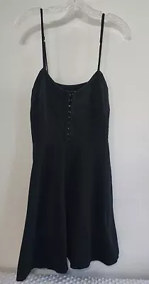 Buy Aeropostale Black Dress XL Front Bustier Lace Skater Pullover Tunic Swing Style • 14.47£