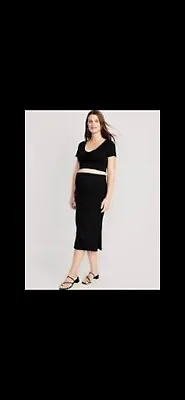 Buy Old Navy Maternity Rib-Knit Cropped Top And Midi Skirt Set • 16.06£