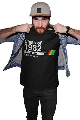 Buy Mens  80s Computer T-Shirt Class Of 1982 Sinclair ZX SPECTRUM 48k Premium Gift • 8.95£