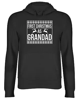 Buy First Christmas As Grandad Mens Womens Hooded Top Hoodie • 17.99£