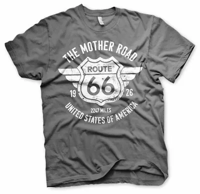 Buy Officially Licensed Route 66 - The Mother Road Men's T-Shirt S-XXL Sizes • 19.53£