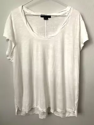 Buy Social Standard By Sanctuary Women's Periwinkle Basic White T-Shirt Size XXL • 13.23£