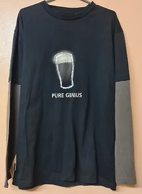 Buy Guinness T Shirt Black Long Sleeve Collectable Cotton Blend Size Medium • 17.95£