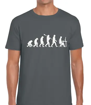 Buy Evolution Of A Geek Mens T Shirt Tee Pc Gaming Gamer Gift Idea Present Computer • 7.99£