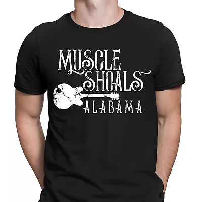 Buy Muscle Shoals Alabama Vintage Soul Music Guitar Mens-T-Shirts Tee Top #D6 • 9.99£