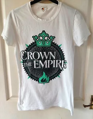 Buy Crown The Empire White Band T-shirt Girls' Size M - Very Good • 5£