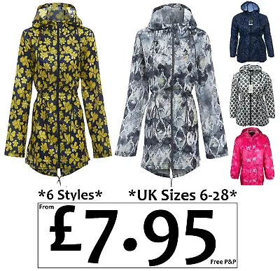 Buy Ladies Rain Mac Womens Raincoat Kagool Festival Hooded Shower Parka Jacket Bnwt • 7.95£