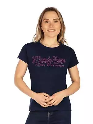 Buy Moody Cow 'Heard This' T-Shirt - Navy • 27£