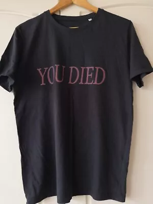 Buy Black Dark Souls You Died Gaming T Shirt Size M New • 9.99£
