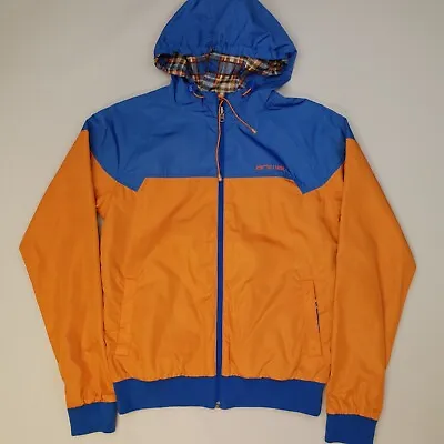Buy Animal Jacket SMALL Windbreaker Hoodie Lightweight Orange Blue Mens RRP £85 • 29.99£