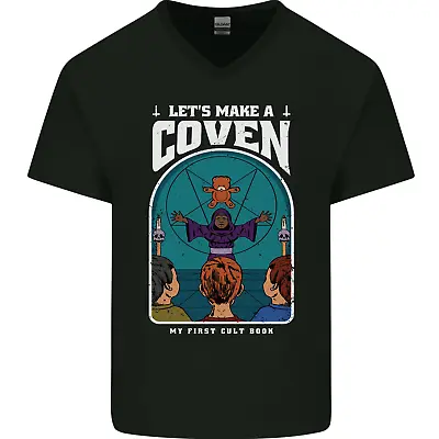 Buy Lets Make A Coven Halloween Satanic Horror Mens V-Neck Cotton T-Shirt • 8.99£