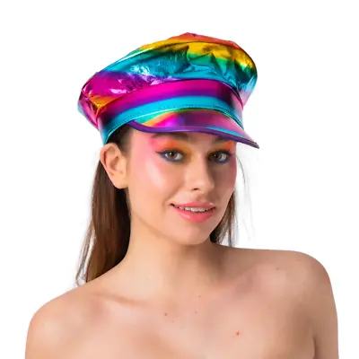 Buy Rainbow Captain Hat Gay Pride Adults Sailor Hat Fancy Dress LGBT • 2.99£