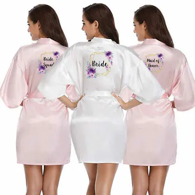 Buy Personalized Lace Wedding Bridesmaid V-neck Sexy Satin Silk Dress Pajamas • 12.95£