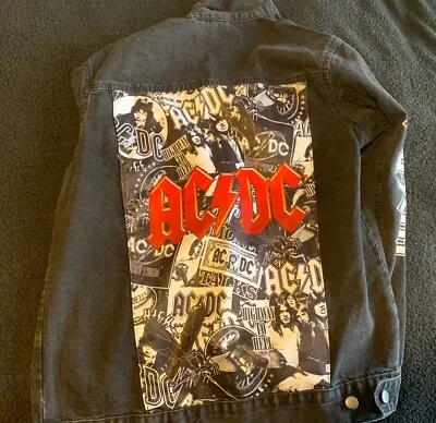 Buy AC/DC  Black Jean Jacket  S Goth Punk Woman’s • 27.50£