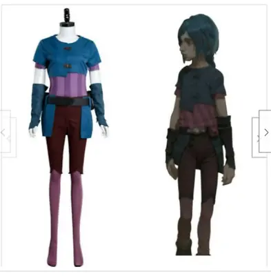 Buy Arcane: League Of Legends - Powder Jinx Cosplay Costume Outfits Halloween Suit • 72.86£