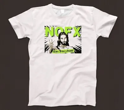Buy NOFX T Shirt 537 Never Trust A Hippy Jesus Music Punk Rock Rancid Bad Religion • 12.95£