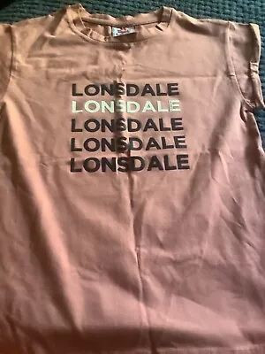 Buy Girls Lonsdale Tee Shirt Age 9-10 Dusty Pink Never Been Worn • 3.50£